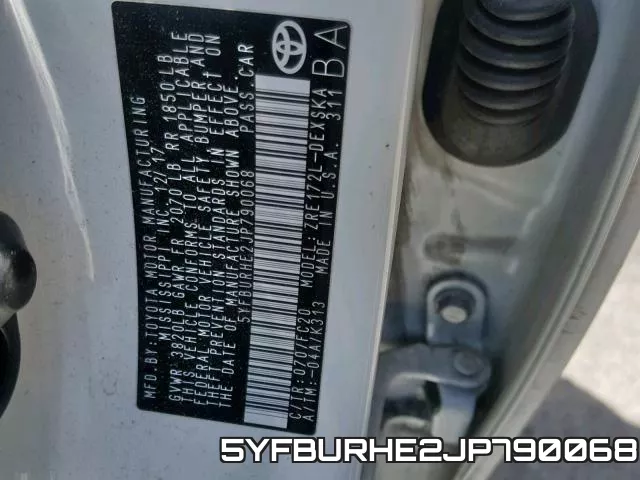 5YFBURHE2JP790068 фото 2