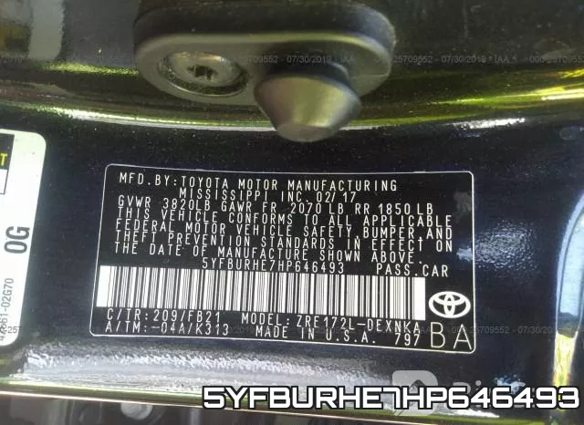 5YFBURHE7HP646493 фото 10