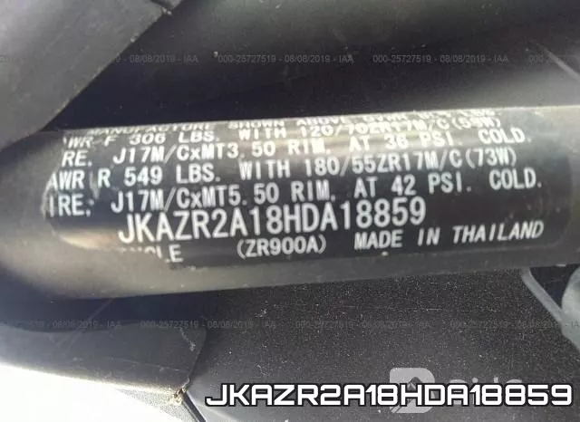 JKAZR2A18HDA18859 фото 2