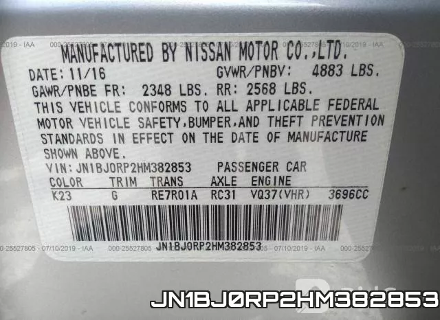 JN1BJ0RP2HM382853 фото 10