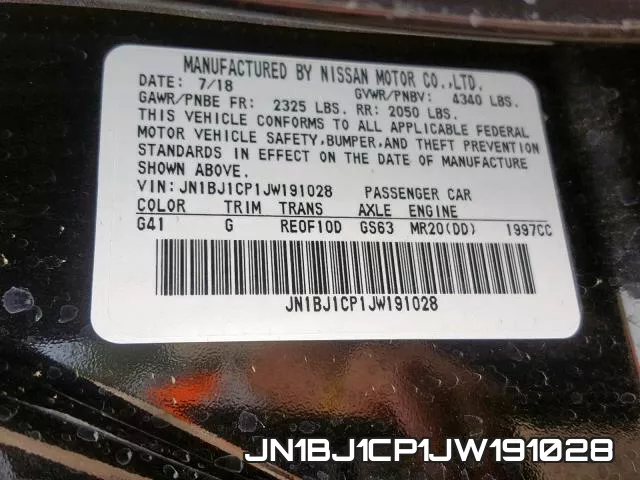 JN1BJ1CP1JW191028 фото 2