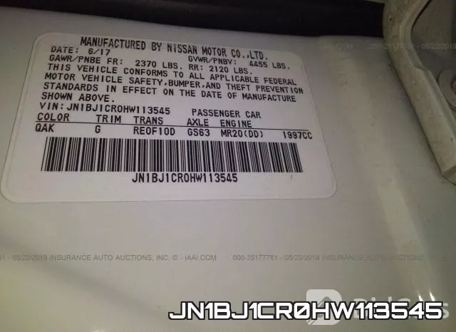JN1BJ1CR0HW113545 фото 10