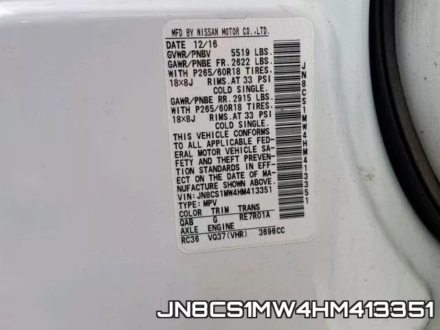 JN8CS1MW4HM413351 фото 2