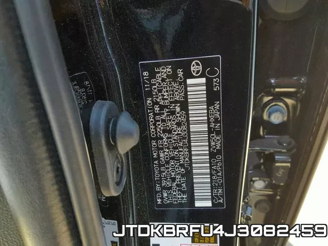 JTDKBRFU4J3082459 фото 2