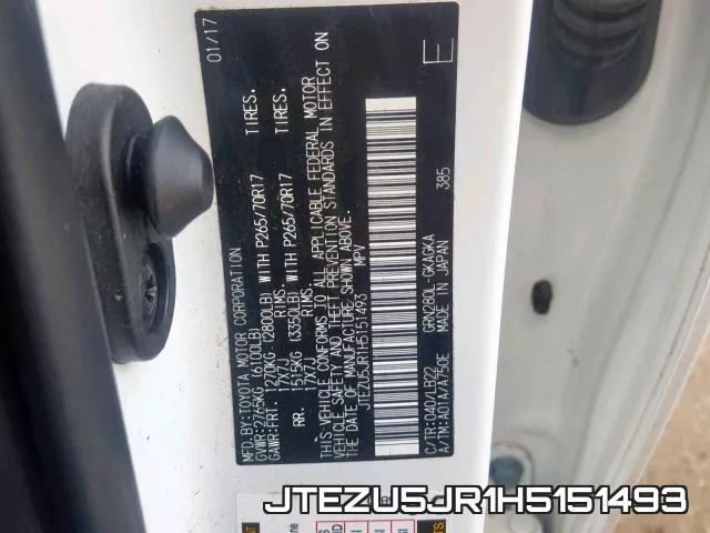 JTEZU5JR1H5151493 фото 2