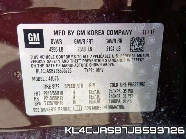 KL4CJASB7JB593726 фото 2