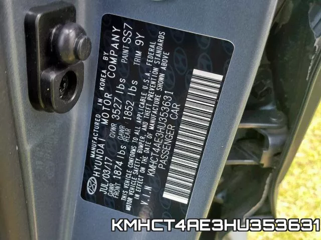 KMHCT4AE3HU353631 фото 2