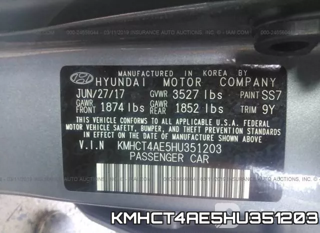 KMHCT4AE5HU351203 фото 10