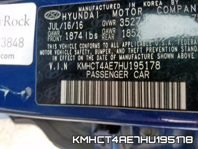 KMHCT4AE7HU195178 фото 2