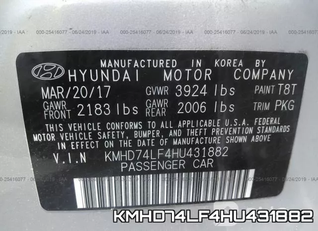 KMHD74LF4HU431882 фото 10
