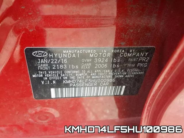 KMHD74LF5HU100986 фото 2
