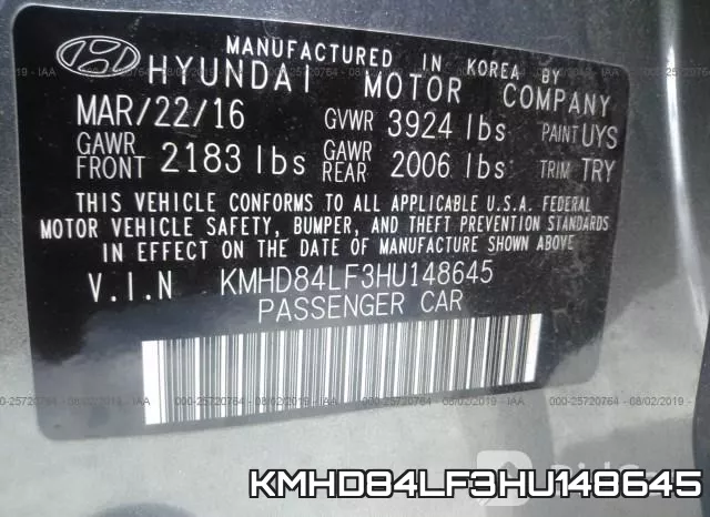 KMHD84LF3HU148645 фото 10