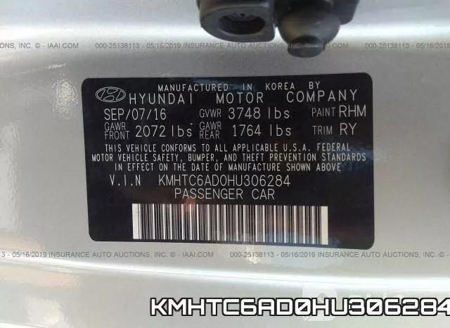 KMHTC6AD0HU306284 фото 10