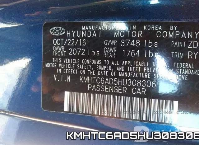 KMHTC6AD5HU308306 фото 10