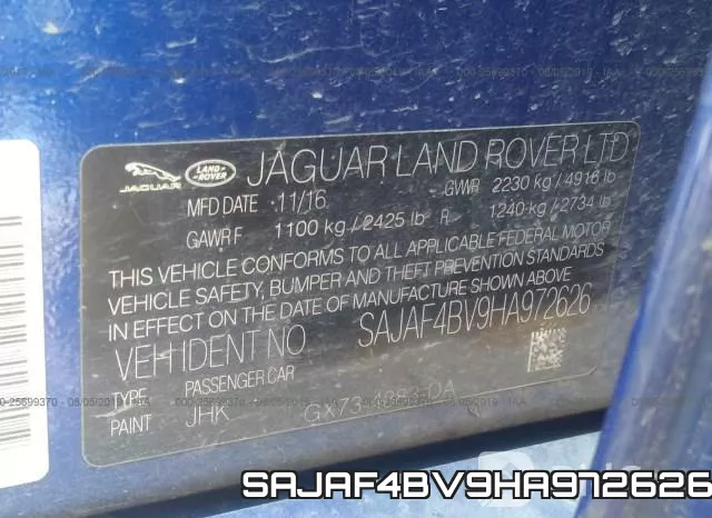 SAJAF4BV9HA972626 фото 10
