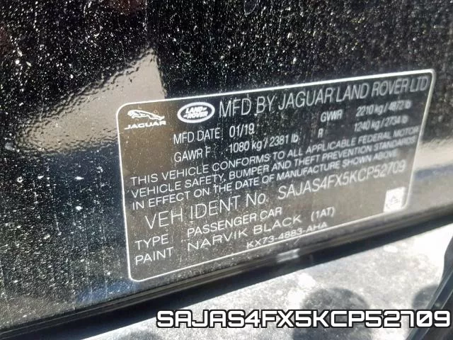 SAJAS4FX5KCP52709 фото 2