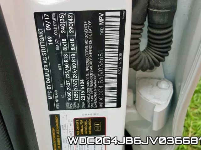 WDC0G4JB6JV036681 фото 2