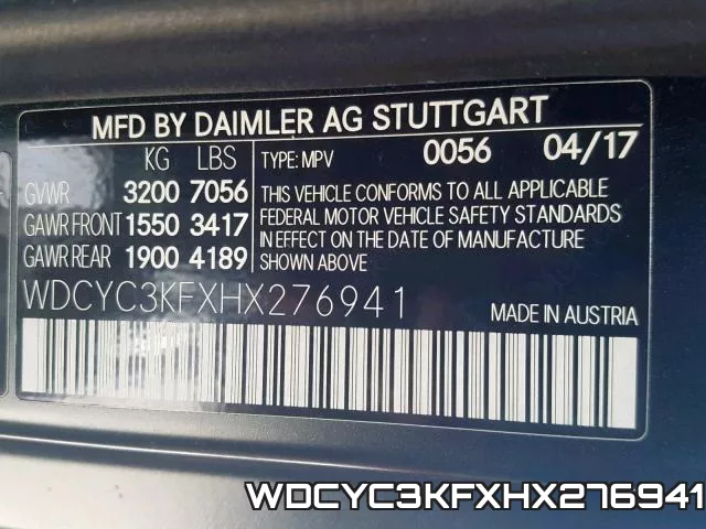 WDCYC3KFXHX276941 фото 2