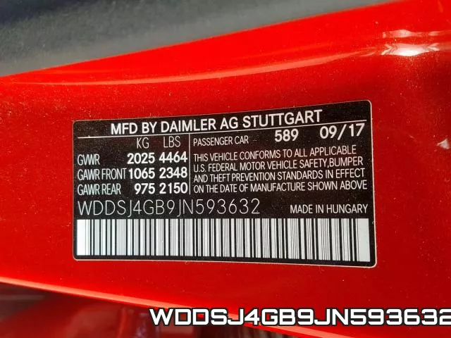 WDDSJ4GB9JN593632 фото 2