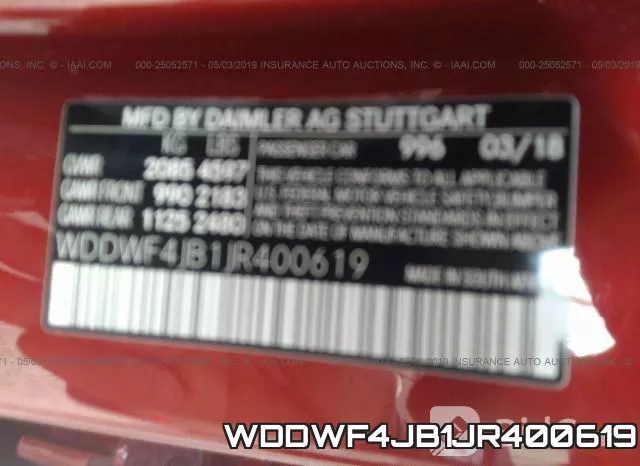 WDDWF4JB1JR400619 фото 10