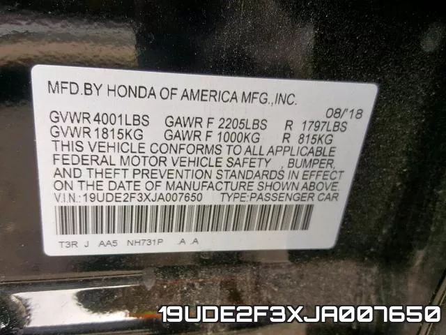 19UDE2F3XJA007650 фото 2