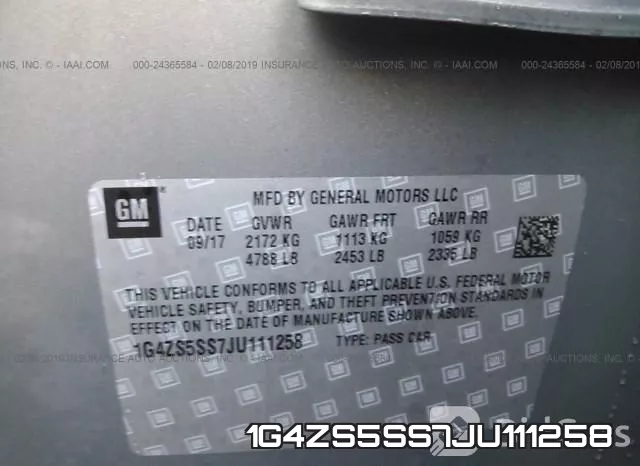 1G4ZS5SS7JU111258 фото 10