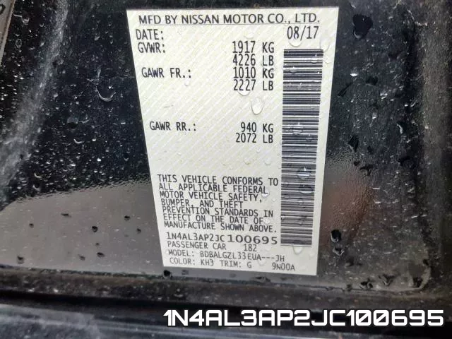 1N4AL3AP2JC100695 фото 2