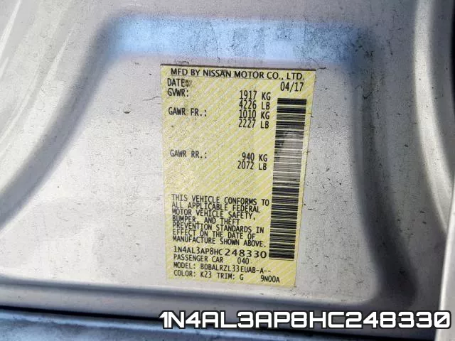 1N4AL3AP8HC248330 фото 2