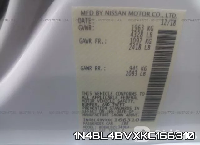 1N4BL4BVXKC166310 фото 10