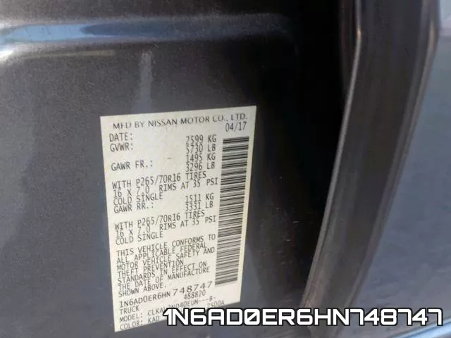 1N6AD0ER6HN748747 фото 2