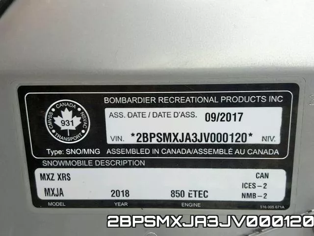 2BPSMXJA3JV000120 фото 2