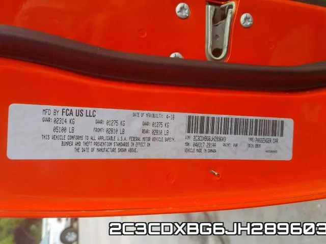 2C3CDXBG6JH289603 фото 2