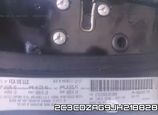 2C3CDZAG9JH218828 фото 10