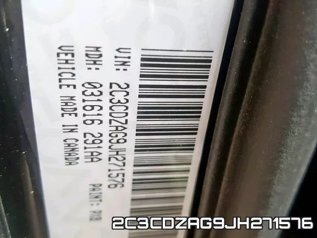 2C3CDZAG9JH271576 фото 2