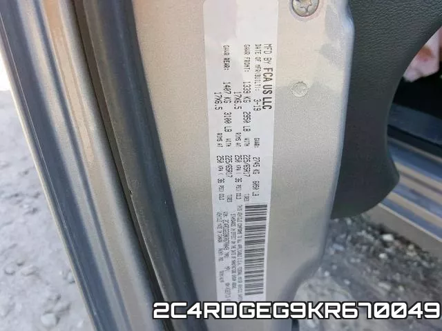 2C4RDGEG9KR670049 фото 2