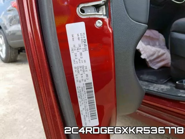 2C4RDGEGXKR536778 фото 2