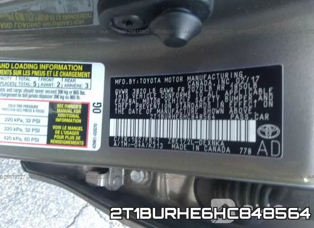 2T1BURHE6HC848564 фото 10