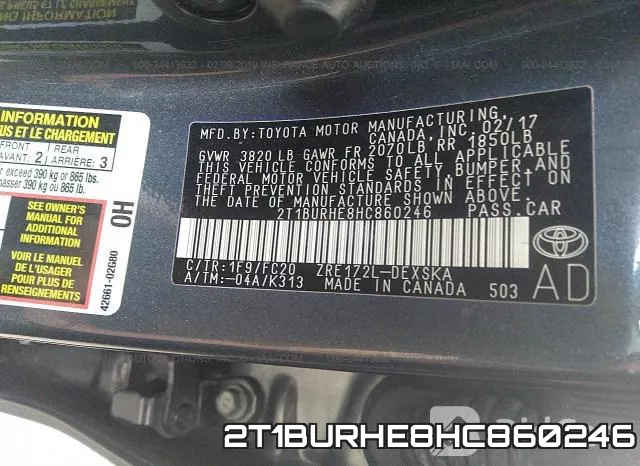 2T1BURHE8HC860246 фото 10