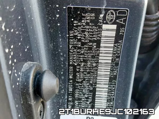 2T1BURHE9JC102163 фото 2