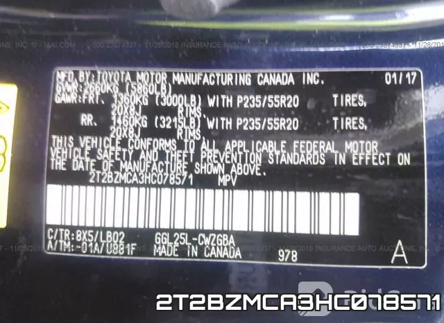 2T2BZMCA3HC078571 фото 10