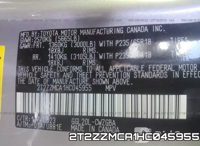 2T2ZZMCA1HC045955 фото 10