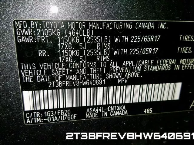 2T3BFREV8HW640691 фото 2