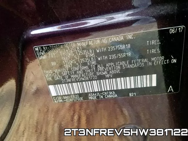 2T3NFREV5HW381722 фото 2