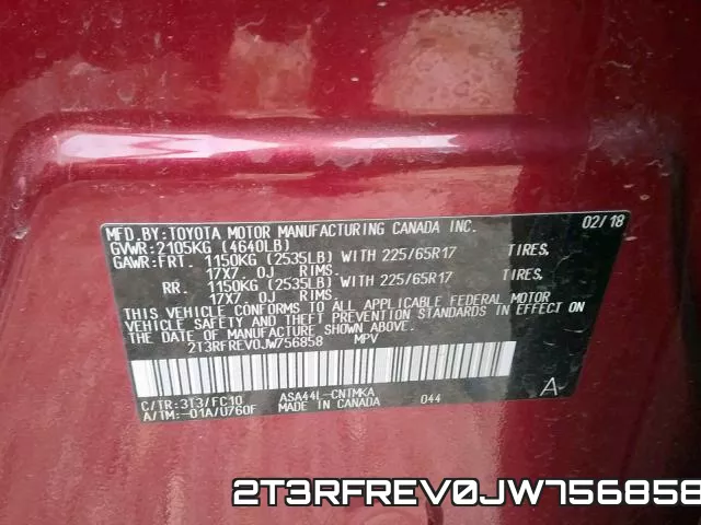 2T3RFREV0JW756858 фото 2