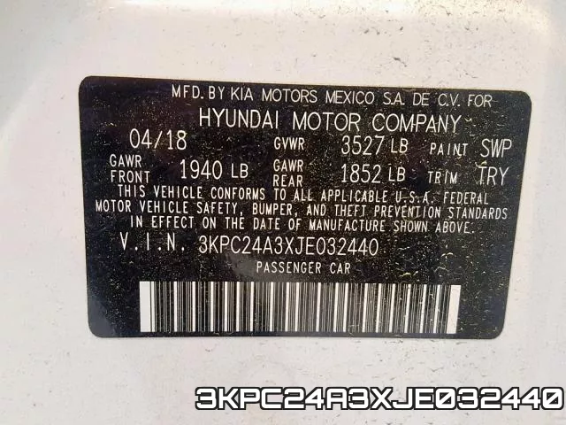 3KPC24A3XJE032440 фото 2