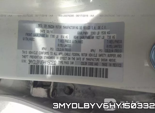3MYDLBYV6HY150332 фото 10
