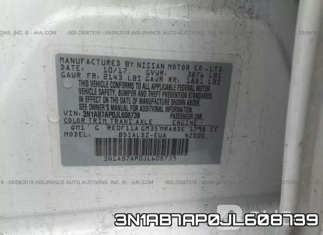 3N1AB7AP0JL608739 фото 10