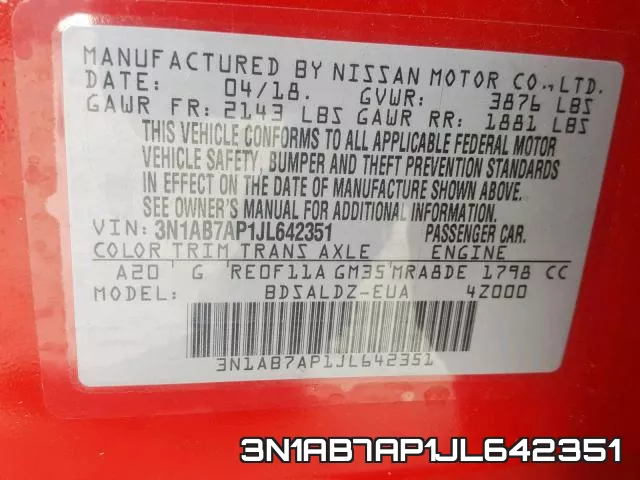 3N1AB7AP1JL642351 фото 2