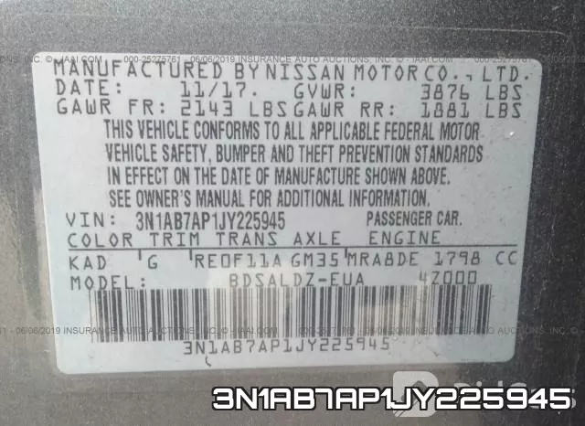 3N1AB7AP1JY225945 фото 10