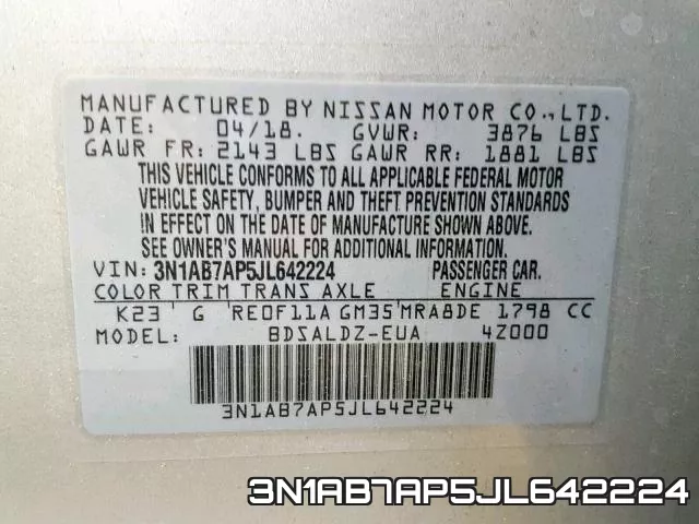 3N1AB7AP5JL642224 фото 2